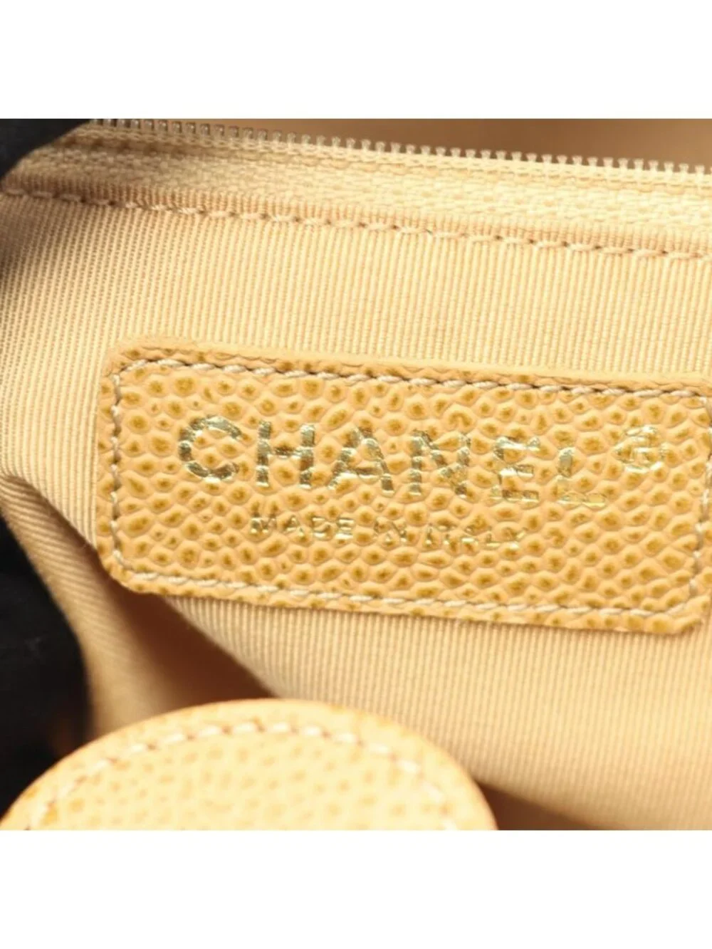 ★SOLD★ Chanel Tote Bag Quilted Petite Shopping PST Beige Leather Chain - Picture 4 of 9